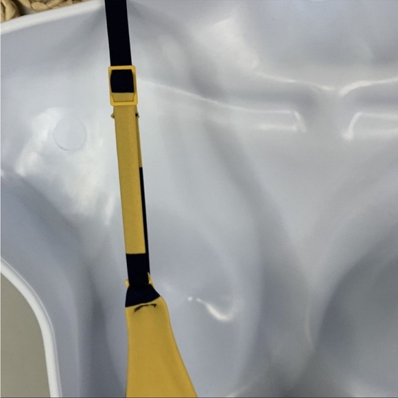 Aerie Womens Swimsuit Large Multicolor Striped One Piece Low Cut Deep V-Neck - Picture 4 of 5